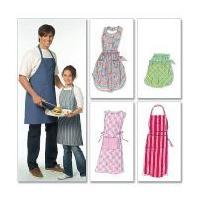 McCalls Ladies, Men's, Girls & Boys Easy Sewing Pattern 5551 Aprons