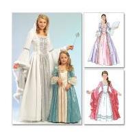 mccalls ladies girls sewing pattern 5731 princess fancy dress costumes
