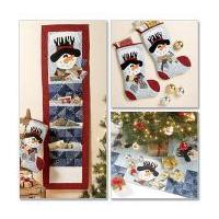 McCalls Crafts Sewing Pattern 6454 Christmas Stocking, Runner, Tree Skirt & Card Holder