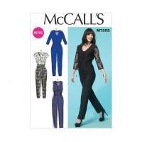 mccalls ladies easy sewing pattern 7292 jumpsuits belt