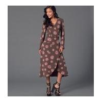 mccalls ladies easy sewing pattern 7246 wrap dresses