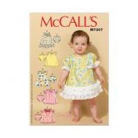 McCalls Toddlers Easy Sewing Pattern 7307 Ruffled Dresses & Panties