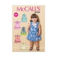 McCalls Toddlers Easy Sewing Pattern 7308 Tent Dresses