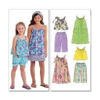 McCalls Girls Easy Sewing Pattern 5797 Tops, Dresses, Shorts & Pants