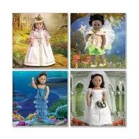 McCalls Crafts Sewing Pattern 6452 Doll Clothes Fancy Dress Costumes