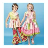 mccalls childrens sewing pattern 6497 patchwork top dress pants