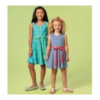 McCalls Childrens Easy Sewing Pattern 6915 Pullover Jersey Dresses