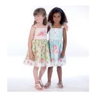 McCalls Childrens Sewing Pattern 7076 Pretty Summer Dresses & Belt