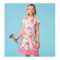 mccalls girls easy sewing pattern 7111 simple dresses belt