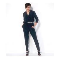 mccalls ladies sewing pattern 7099 jumpsuit in 4 lengths