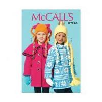 mccalls girls easy sewing pattern 7276 coats hat scarf mittens