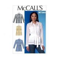 McCalls Ladies Easy Sewing Pattern 7365 Safari Style Collared Waistcoat, Jackets & Belt