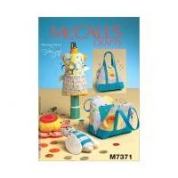 McCalls Craft Easy Sewing Pattern 7371 Mannequin, Purse, Flower & Bee Shaped Pin Cushions
