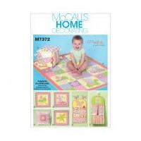 McCalls Baby Easy Sewing Pattern 7372 Nursery Blanket, Pillow & Organization Accessories