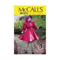 McCalls Ladies Sewing Pattern 7373 Fit & Flare & Godet Coats with Stand Up Collar