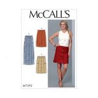 McCalls Ladies Easy Sewing Pattern 7392 Straight & Scalloped Hem Skirts