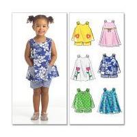 McCalls Toddlers Easy Sewing Pattern 5416 Tops, Dresses & Shorts