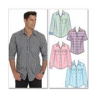 McCalls Men's Sewing Pattern 6044 Long & Short Sleeve Shirts