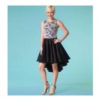 McCalls Ladies Sewing Pattern 7123 Full Skirt Party Dresses & Sash