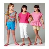 McCalls Childrens Easy Learn to Sew Sewing Pattern 6917 Tops, Shorts & Pants