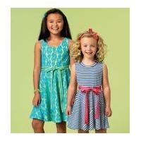 McCalls Childrens Easy Sewing Pattern 6915 Pullover Jersey Dresses