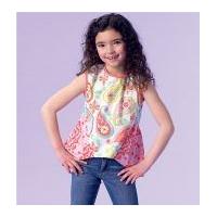 mccalls girls easy sewing pattern 7181 summer tops