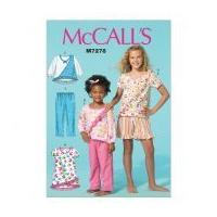 McCalls Girls Easy Sewing Pattern 7278 Top, Dress, Short & Pants