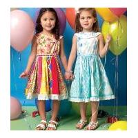 mccalls girls easy sewing pattern 7145 panelled skirt dresses