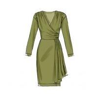 McCalls Ladies Easy Sewing Pattern 6713 Wrap Jersey Dresses