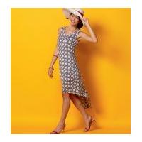 mccalls ladies easy sewing pattern 6957 simple jersey dresses belt