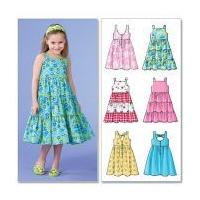 mccalls girls easy sewing pattern 7222 dresses in 8 styles