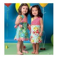 mccalls girls easy sewing pattern 7143 wrap over dresses