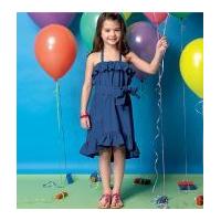 McCalls Girls Sewing Pattern 7147 Summer Dresses & Belt
