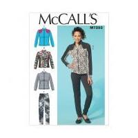 mccalls ladies easy sewing pattern 7293 jacket pants tracksuit