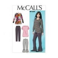McCalls Ladies Easy Sewing Pattern 7295 Casual Tops & Pants