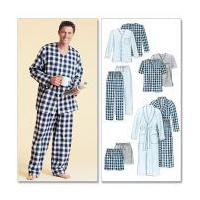 McCalls Men\'s Easy Sewing Pattern 4244 Dressing Gown & Pyjamas