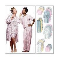 McCalls Ladies Easy Sewing Pattern 2476 Dressing Gown, Nightgown & Pyjamas