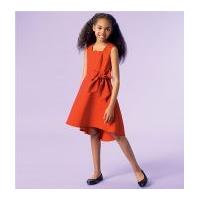 mccalls girls easy sewing pattern 7180 dresses with bow