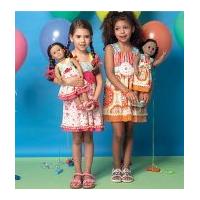 McCalls Girls & Doll Clothes Easy Sewing Pattern 7146 Matching Dresses
