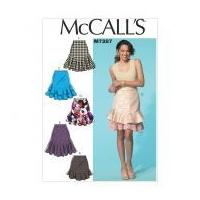 mccalls ladies easy sewing pattern 7287 flounce skirts in 6 styles