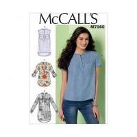 mccalls ladies easy sewing pattern 7360 henley tops