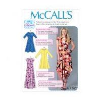 mccalls ladies easy learn to sew sewing pattern 7382 pullover knit dre ...