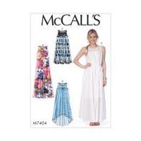 mccalls ladies easy sewing pattern 7404 dresses with yokes belt