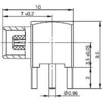 MCX connector Socket, vertical vertical 50 ? Telegärtner J01271A0161 1 pc(s)