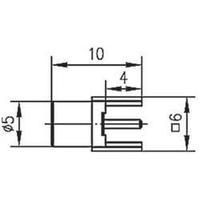 MCX connector Socket, vertical vertical 50 ? Telegärtner J01271A0131 1 pc(s)