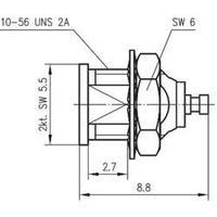 MCX connector Socket, vertical vertical 50 ? Telegärtner J01271A0101 1 pc(s)