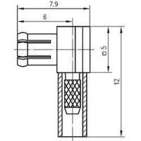 MCX connector Plug, right angle 50 ? Telegärtner J01270A0211 1 pc(s)