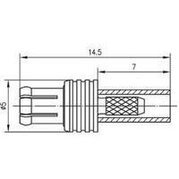 MCX connector Plug, straight 50 ? Telegärtner J01270A0151 1 pc(s)