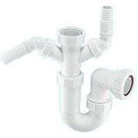 McAlpine WM11 Sink P Trap & 2 Nozzles 38mm