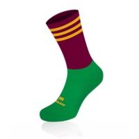 mc keever pro mid 3 bar socks youth greenmaroonamber